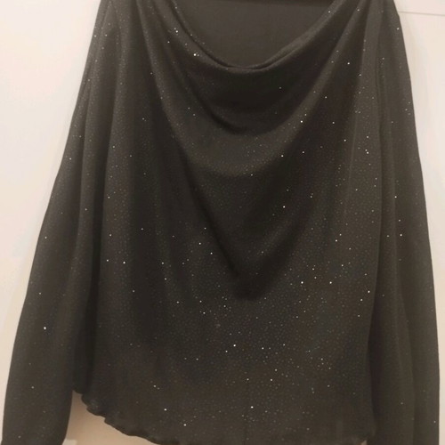Cinnamon black evening blouse XXL like new