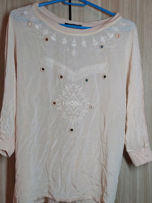 Miho's women's blouse used, size L, beige pink