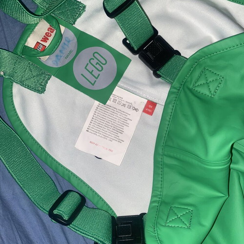 Lego Wear waterproof rain overalls, green