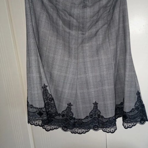 Women's skirt with lace gray like new, size XXXL