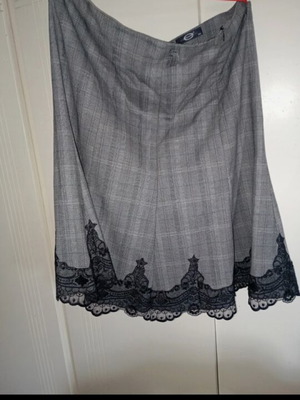 Women's skirt with lace gray like new, size XXXL