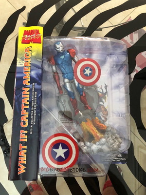 Iron Man Iron Patriot (What If?) φιγούρα Marvel Diamond Select καινούργιο 7 ιντσών με βάση Big Blast Off