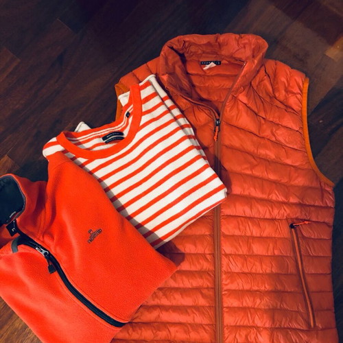 Marc O'Polo clothing set used orange, size M and vest L