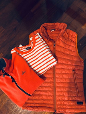 Marc O'Polo clothing set used orange, size M and vest L