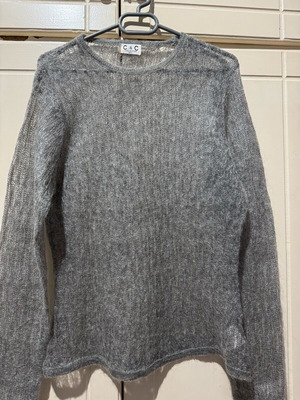 Semi-transparent oversized sweater M/L like new, gray