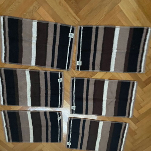 Set of 6 new cotton towels, 32 x 50 cm