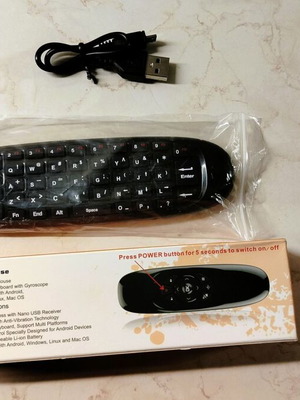Air Mouse wireless remote with gyroscope and qwerty keyboard for TVboxes