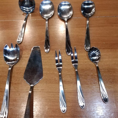Rostfrei Esmeyer cutlery set used, 83 pieces stainless steel