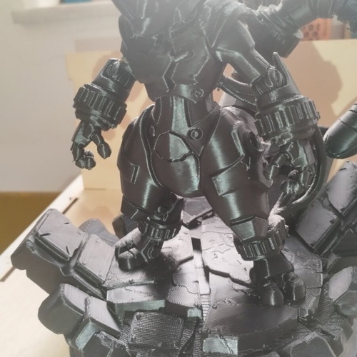 3D printed Armored Mewtwo figure, 22cm