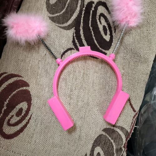 Girls' hairband with pink feathers new