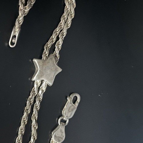 Silver Bracelet 925 double cord with star like new