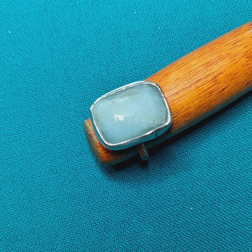 Handmade silver 925 ring open shank with semi-precious stone