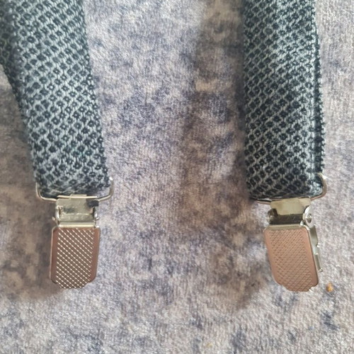 Baby suspenders gray like new