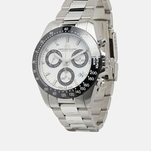 Christopher Duchamp Grandmont Chronograph wristwatch new, silver