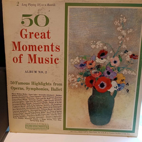 Double vinyl record 50 great moments of music album no 2 used, classical