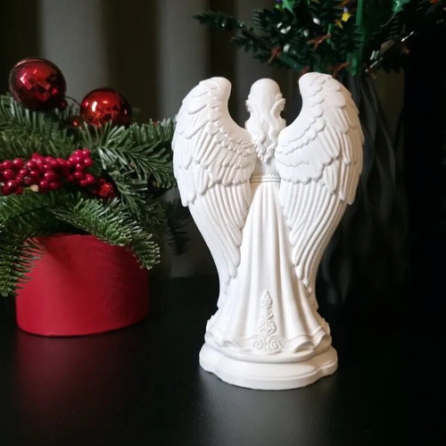 Illuminated angel statue new with LED lighting