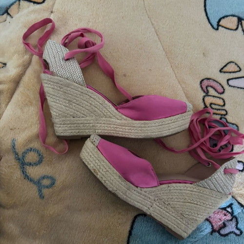 Stephan Espadrille Pumps used, pink, size 39