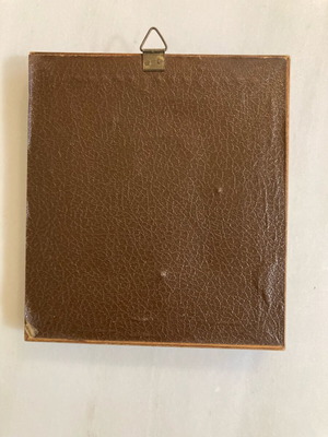 Μικρή vintage ελληνική ορθόδοξη εικόνα της Αγίας Αικατερίνης Αλεξανδρείας σε ξύλινη κορνίζα