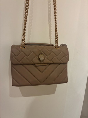 Kurt Geiger London Kensington Leather Shoulder Bag new taupe