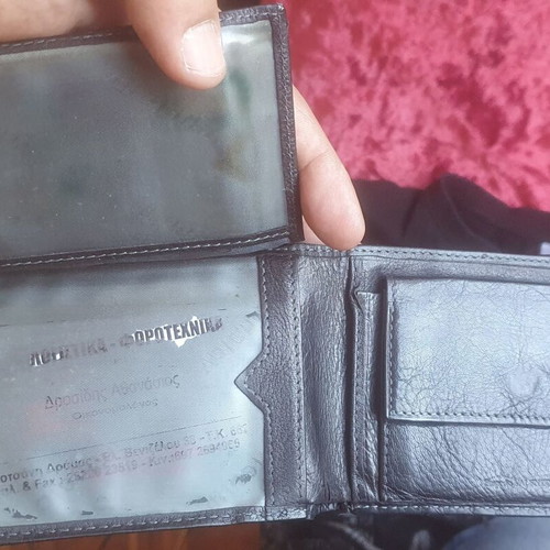 Men's leather wallet Emporio Valentini black like new