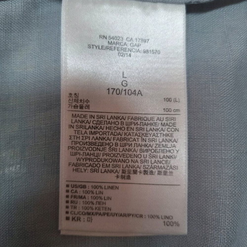 Gap summer linen top like new, grey, size Large