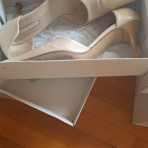 Beige pumps size 36 used once