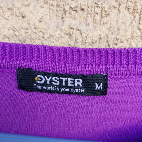 Oyster purple thin women's sweater, size M