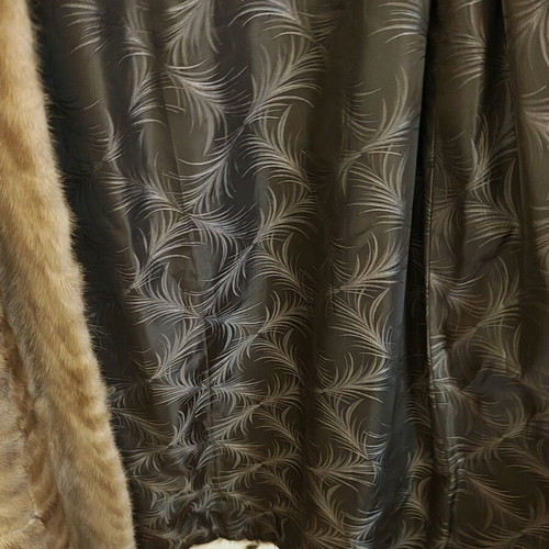 Women's mink fur coat like new with fox or raccoon fur