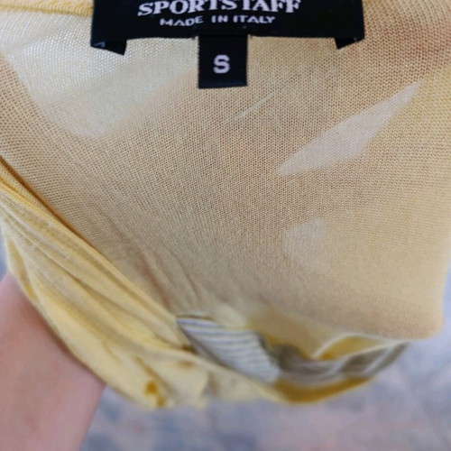 Staff 90s/Y2K Grunge Layered Top with Transparency, Like New, Yellow, M