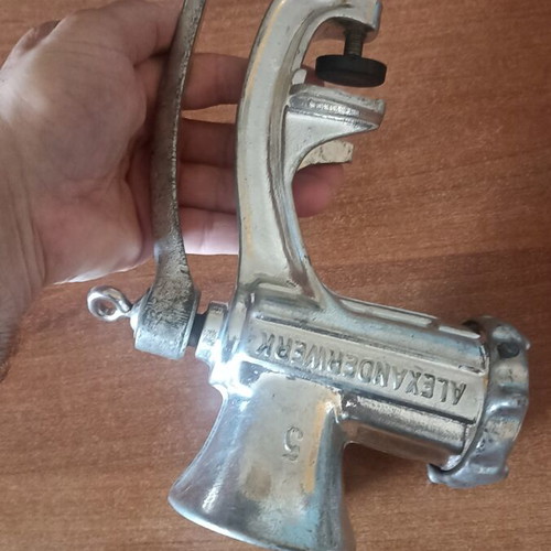 Alexanderwerk No 5 Vintage Cast Iron Meat Grinder Authentic German