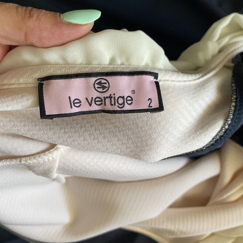 Le Vertige jumpsuit like new, beige and blue, size M