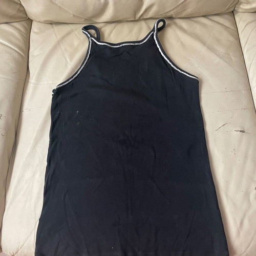 Women's black tank top with sequins, size Medium