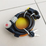 Bicycle cable lock with combination new