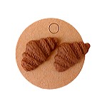  Σκουλαρίκια καρφωτά κρουασάν σοκολάτας με πολυμερικό πηλό