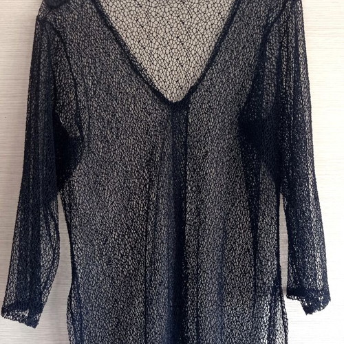 Black Mesh Kimono Cardigan XL like new