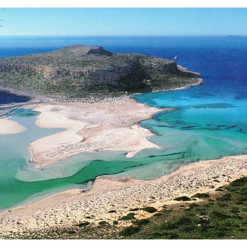 Collectible postcards used, pack of 8, Crete 1970-80