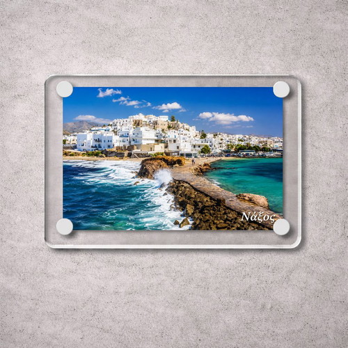 Acrylic fridge magnet 6x9cm – Naxos, Greek summer collection