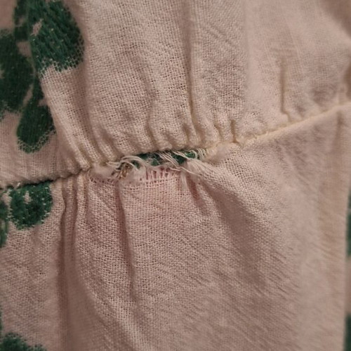 Zara linen dress XL used, white and green
