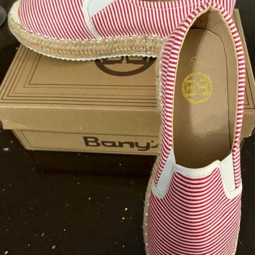 Bany's espadrilles like new, size 38, white and red