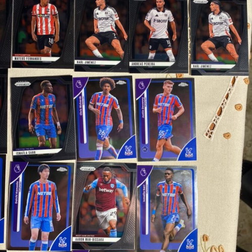 Topps Chrome and Panini Prizm Premier League Collection new