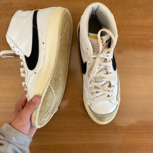 Nike Blazer Mid ’77 used, white-black, size 43