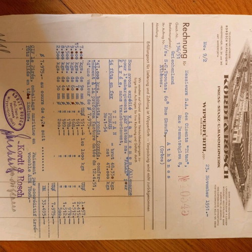 Old Chromolithograph Invoices