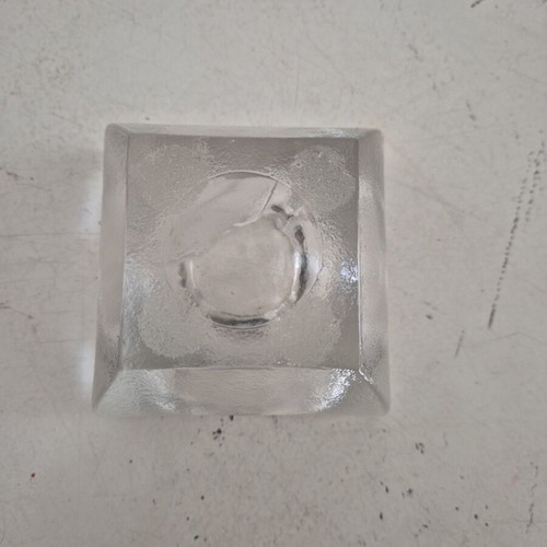 Kosta Boda Crystal Decorative Piece new, Scandinavian minimal design