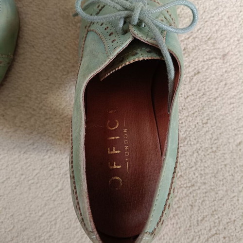 Oxford shoes by Office size 38 mint green like new
