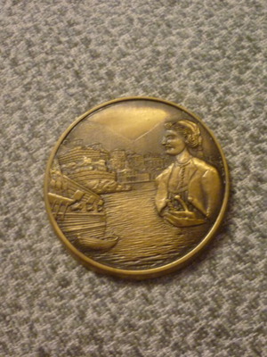 Commemorative Medal from Hydra used, Athens Olympics 1996