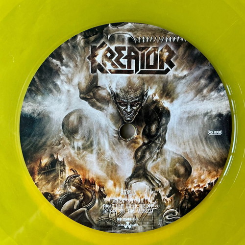 Kreator Phantom vinyl record like new, metal, yellow vinyl