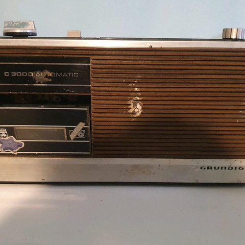 Grundig radio cassette player used, vintage 1960