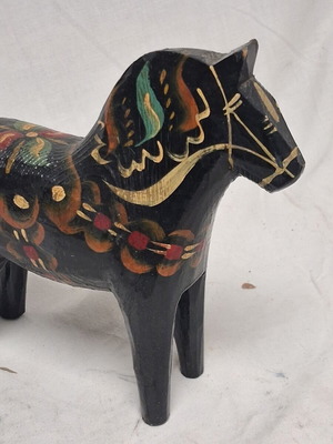 Dala Wooden Horse Handcrafted Scandinavian Folk Art