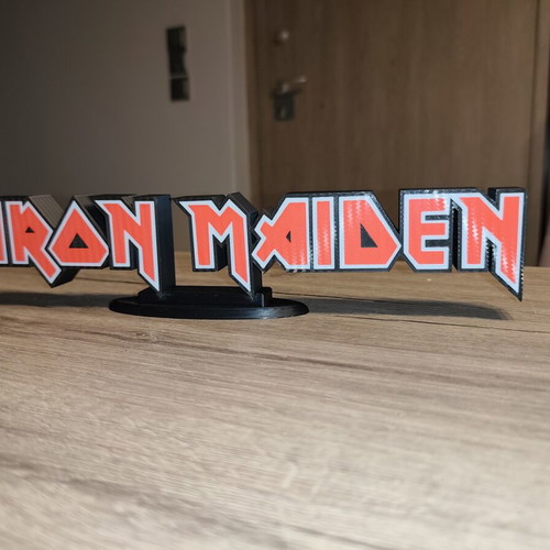 Iron Maiden 3D Printed Logo Stand new, 30×7×2.5 cm
