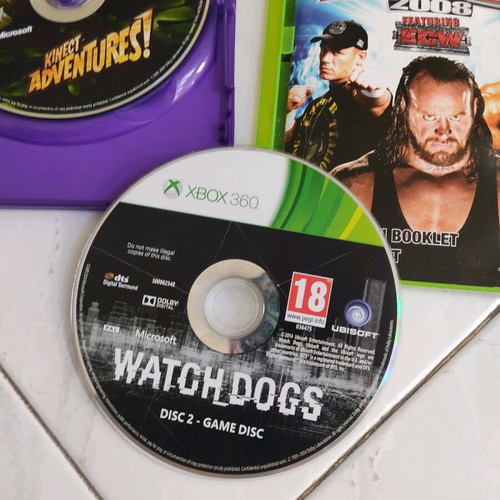 Xbox 360 games used, 3 pieces with cases and CD